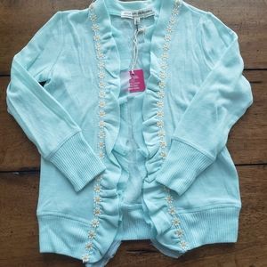NWT Girls Sweater with daisy accents